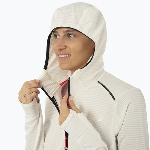 Women's trekking sweatshirt Salewa Pedroc PL Hooded white
