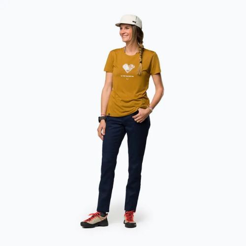 Salewa Pure Heart Dry women's T-shirt golden brown