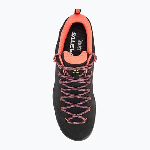 Salewa Wildfire Leather GTX women's hiking boots black/fluo coral