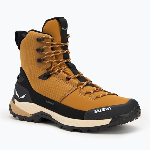 Salewa men's trekking boots Puez Winter Mid Ptx golden brown / black