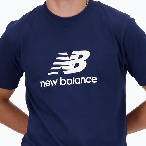 Men's New Balance Stacked Logo T-shirt navy