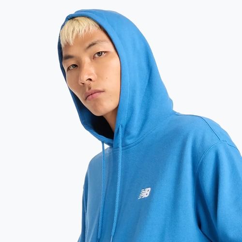 Men's New Balance Small Logo French Terry Hoodie blue agate