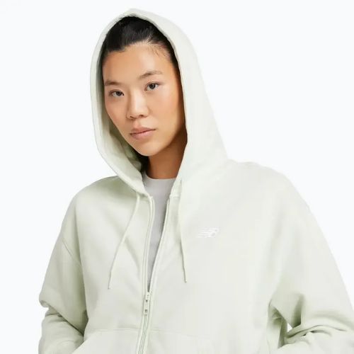 Women's New Balance French Terry Full Zip sweatshirt natural mint