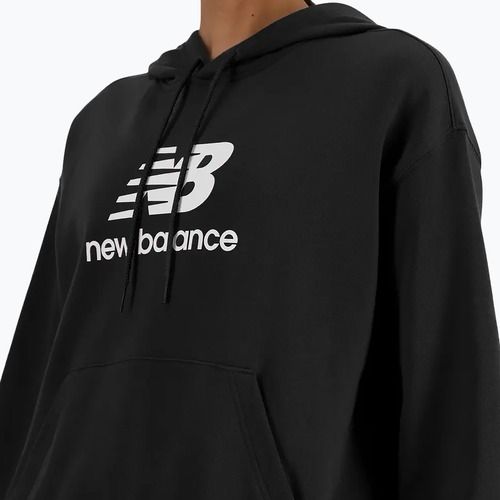 Women's New Balance French Terry Stacked Logo Hoodie black