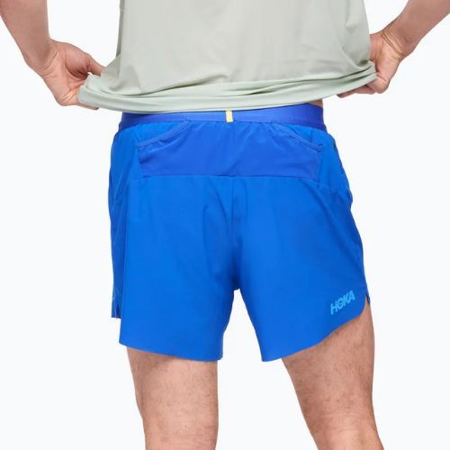 Men's HOKA Glide With Brief 5" ultramarine running shorts