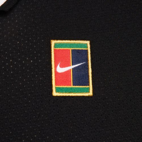 Men's tennis shirt Nike Court Heritage Polo black/white