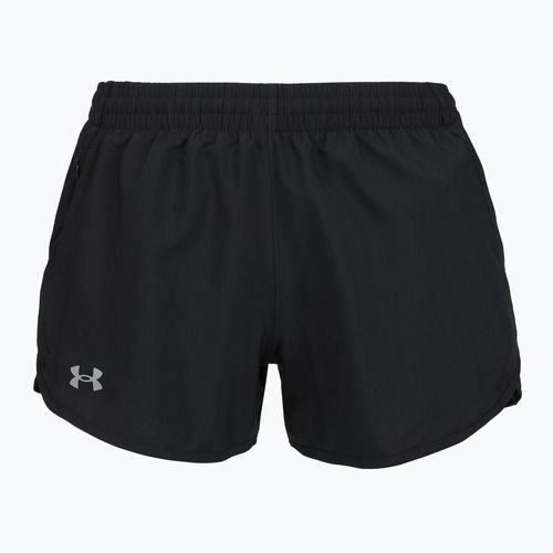 Under Armour Fly By 3" women's running shorts black/black/reflective