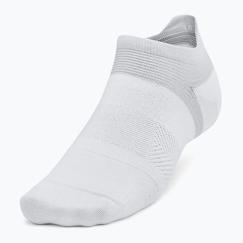 Men's Under Armour Dry Run Lite No Show running socks 3 pairs white/white/reflective