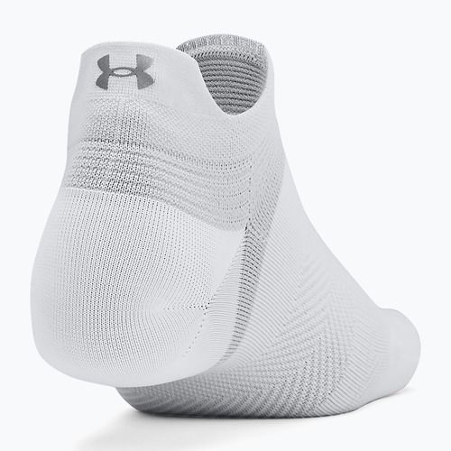 Men's Under Armour Dry Run Lite No Show running socks 3 pairs white/white/reflective