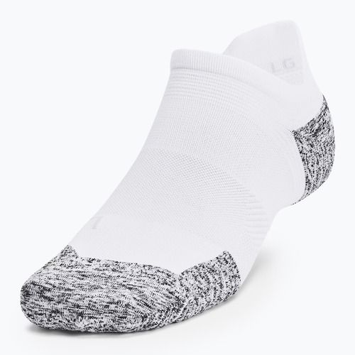 Under Armour Dry Run Cushion No Show running socks 3 pairs white/halo gray/reflective