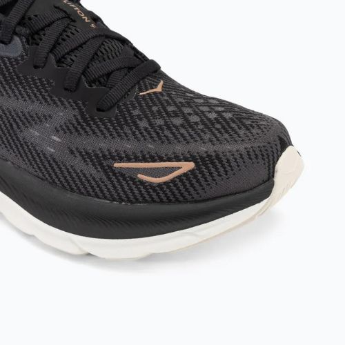 Women's running shoes HOKA Clifton 9 black/rose gold
