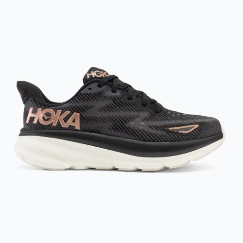 Women's running shoes HOKA Clifton 9 black/rose gold