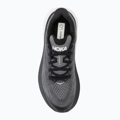 HOKA Clifton 9 black/white children's running shoes