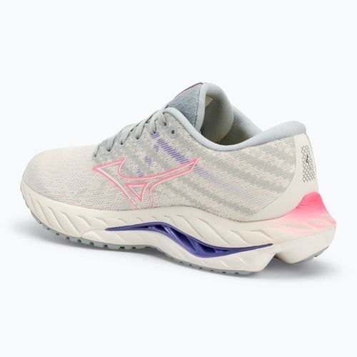 Women's running shoes Mizuno Wave Inspire 19 snow white/ hi vis pink/ purple punch