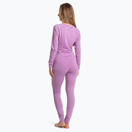Women's thermal underwear set WOOLCANO Merino SET0543 purple