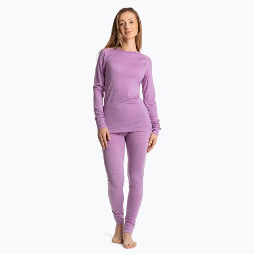 Women's thermal underwear set WOOLCANO Merino SET0543 purple