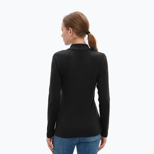 Women's thermal sweatshirt WOOLCANO Merino TOP0545 black