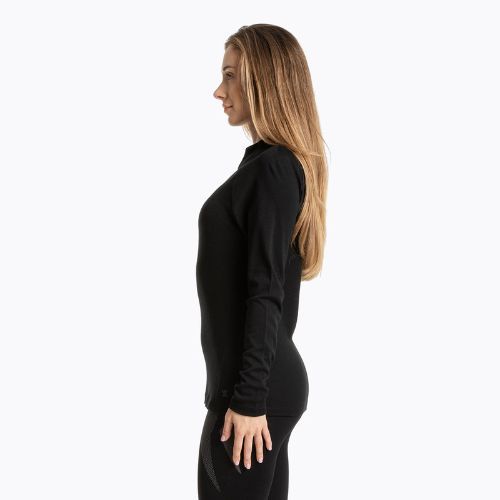 Women's thermal sweatshirt WOOLCANO Merino TOP0545 black