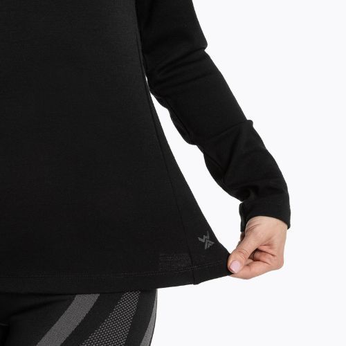 Women's thermal sweatshirt WOOLCANO Merino TOP0545 black