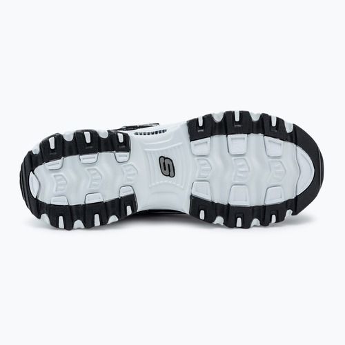 SKECHERS women's D'Lites Biggest Fan black/white/silver shoes