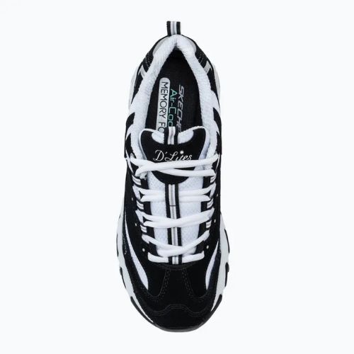 SKECHERS women's D'Lites Biggest Fan black/white/silver shoes