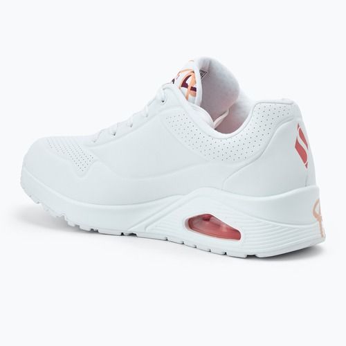 SKECHERS women's shoes JGoldcrown Uno Spread The Love white/coral