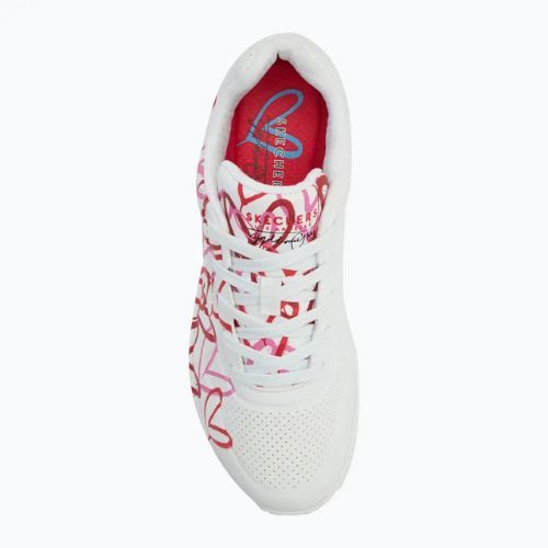 SKECHERS women's shoes JGoldcrown Uno Spread The Love white/red/pink