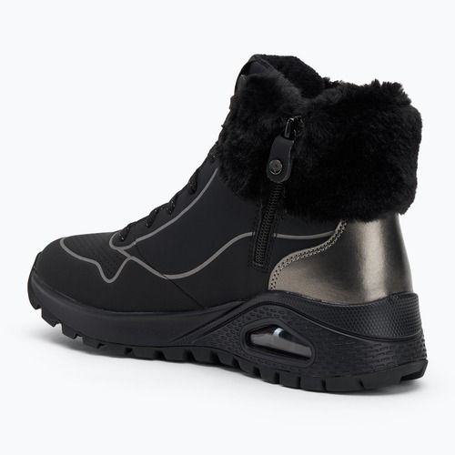 Women's SKECHERS Uno Rugged Fall Shimmer black/metallic shoes