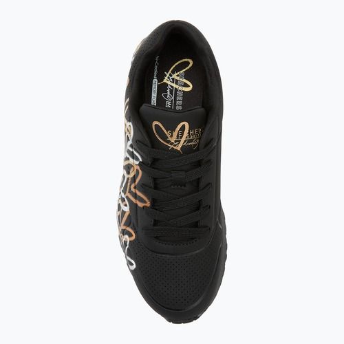 SKECHERS JGoldcrown Uno Lite Metallic Love black/gold children's shoes