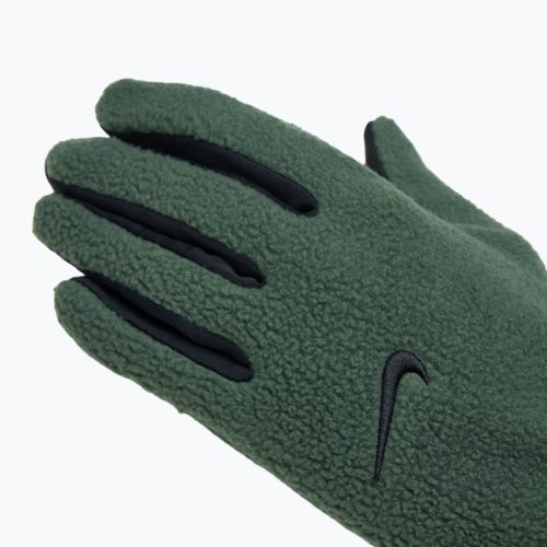 Women's Nike One Therma-Fit Fleece running gloves vintage green/black