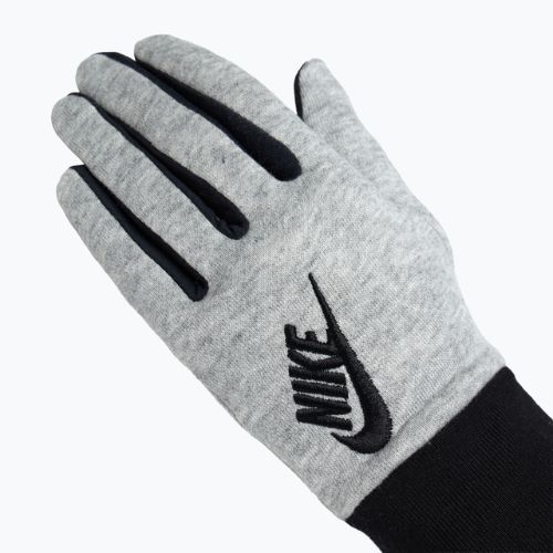 Women's Nike Club Fleece grey heather/black/black running gloves