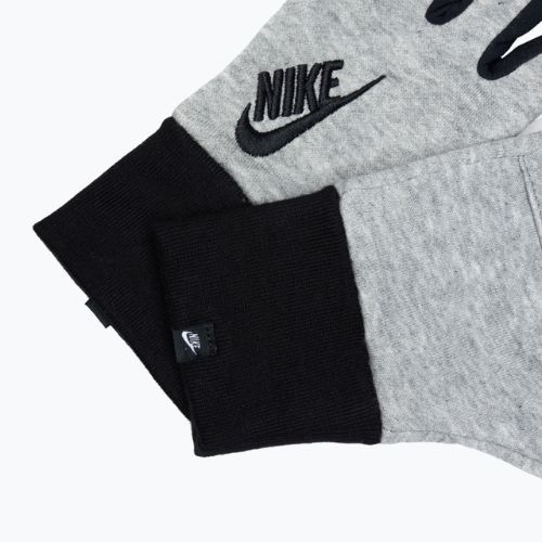 Women's Nike Club Fleece grey heather/black/black running gloves