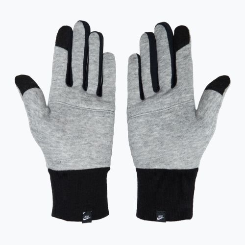 Women's Nike Club Fleece grey heather/black/black running gloves