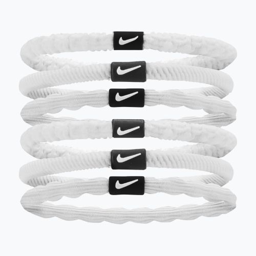 Nike Flex Hair Tie elastics 6 pcs white/black/white