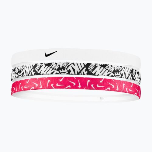 Nike Printed Headbands 3 pcs white/aster pink/black