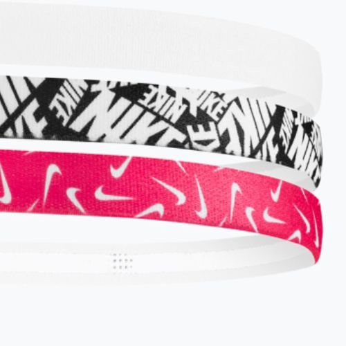 Nike Printed Headbands 3 pcs white/aster pink/black