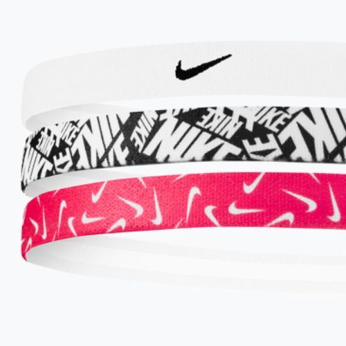 Nike Printed Headbands 3 pcs white/aster pink/black