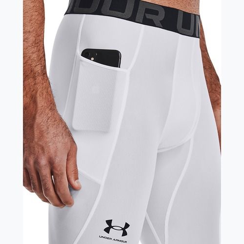 Under Armour HeatGear white/black men's training leggings
