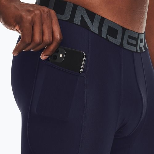Under Armour HeatGear midnight navy/white men's training leggings