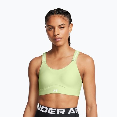 Under Armour Infinity High 2.0 retro green/white training bra