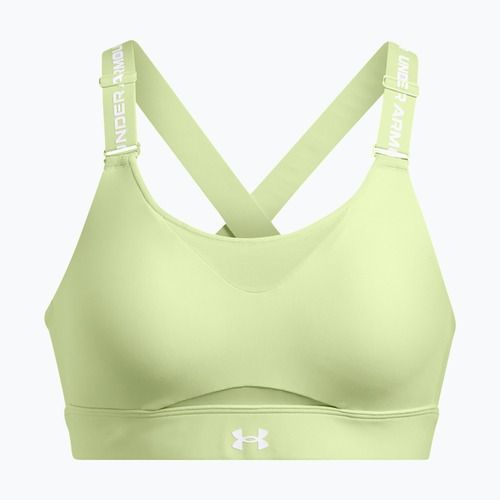 Under Armour Infinity High 2.0 retro green/white training bra