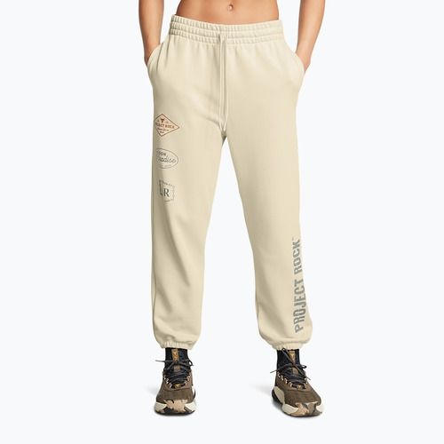 Under Armour Project Rock HWT Pnt silt / clay green women's training trousers