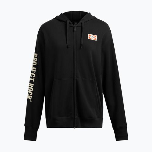 Under Armour Project Rock HWT women's sweatshirt black/silt/team orange Full Zip Hard at Work black/silt/team orange