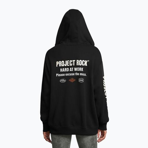 Under Armour Project Rock HWT women's sweatshirt black/silt/team orange Full Zip Hard at Work black/silt/team orange