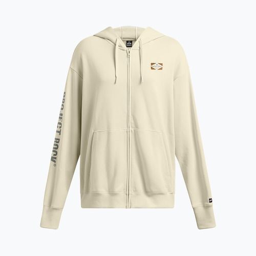 Under Armour Project Rock HWT Full Zip Women's Sweatshirt Hard at Work silt/clay green/yellow ochre