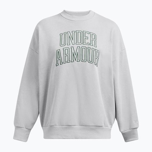 Under Armour women's sweatshirt Icon Heavyweight Terry Oversized Crew mod gray/forest green