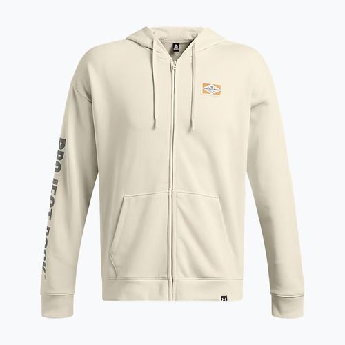 Men's Under Armour Project Rock HWT Full Zip silt/clay green sweatshirt
