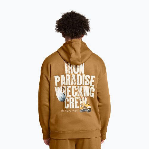 Men's Under Armour Project Rock Icon Fleece Hoodie yellow ochre/silt