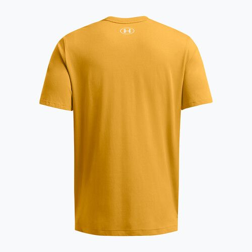 Under Armour Project Rock Made Not Born golden yellow/steelown gold men's training t-shirt