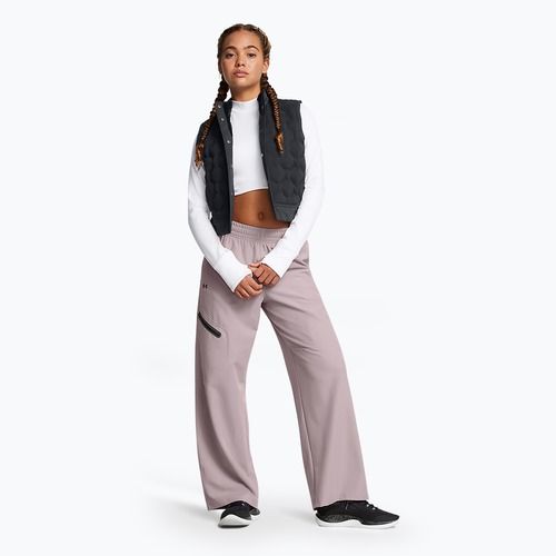 Under Armour women's trousers Unstoppable Woven Wide Leg tetra gray/black